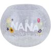 Pavilion Gift Company Nana Love Floral Round Candle, 5 Inch Included 5" Crackled Glass Tealight Holder