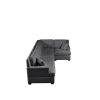 Sectional Modular Sofa with 2 Tossing cushions and Solid Frame for Living Room