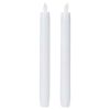 Ganz Remote Ready, Blow-Out Feature White 1 x 8.5 Resin LED Taper Candles, Set of 2