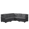 Sectional Modular Sofa with 2 Tossing cushions and Solid Frame for Living Room