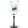 Pavilion Gift Company Pretty Inappropriate Too Glam To Give A Damn Wine Glass Candle Holder, Blue (68531)