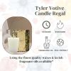 Tyler Candle Company Regal Votive Candles - Luxury Scented Candle with Essential Oils - 4 Pack of 2 oz Small Candles with 15 Hour Burn Time Each - wit