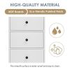 White Tall Bathroom Cabinet, Freestanding Storage Cabinet with 3 Drawers and Adjustable Shelf, MDF Board with Painted Finish