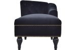 [New+Video] 58''Velvet Chaise Lounge,Button Tufted Right Arm Facing Lounge Chair with Nailhead Trim & Solid Wood Legs for Living Room or Office,Sleepe