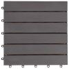 Decking Tiles 10 pcs Gray Wash 11.8"x11.8" Solid Acacia Wood