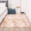 1pc, Tie-Dyed Plush Shag Furry Area Rug for Bedroom, Living Room, Nursery, and Kids Room - Ultra Soft and Fluffy, Washable, Non-Shedding, and Perfect