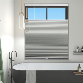 WELLSOURCE Blackout Cellular Shades Cordless, Top Down Bottom Up Blinds for Windows, 1.5" Single Cell Pleated Honeycomb Window Shades for Bedroom, Chi (Color: Blackout-Gray, size: CONTACT US)