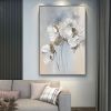 Handmade Oil Painting Fancy Wall Art Personalized Gifts Abstract White Floral Painting On canvas Large Flower Oil Painting Minimalist Modern Living Ro